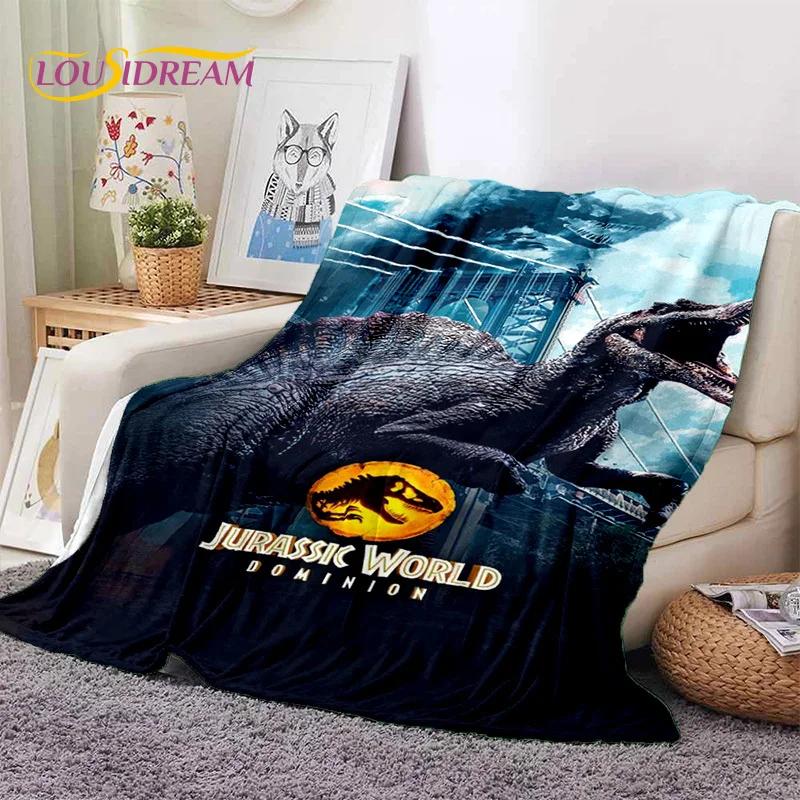 3D Мультяшное Одеяло из Мягкой Фланели с Динозаврами Парка Юрского периода для Кроватей, Спальни, Дивана, Пикника, Плед для Отдыха на Открытом Воздухе, Подарок