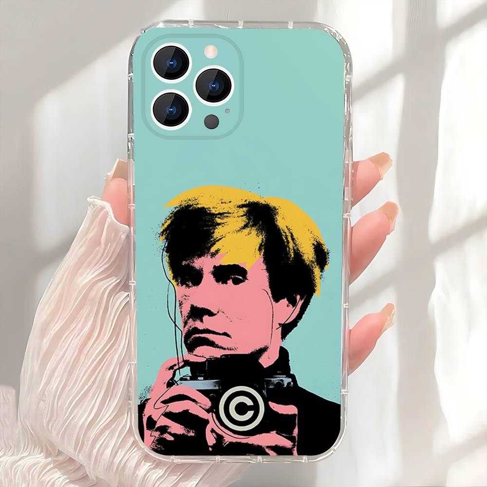 Чехол для телефона A-Andy W-Warhol Art для iPhone 17,16,15,14,13,12,11 Pro,Max,Plus,X,XS,XR,SE4,E Mini Прозрачный Мягкий Чехол