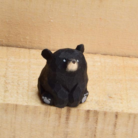 Деревянная фигурка медведя, миниатюрная статуэтка медведя, деревенское настольное украшение для детской комнаты в спальню