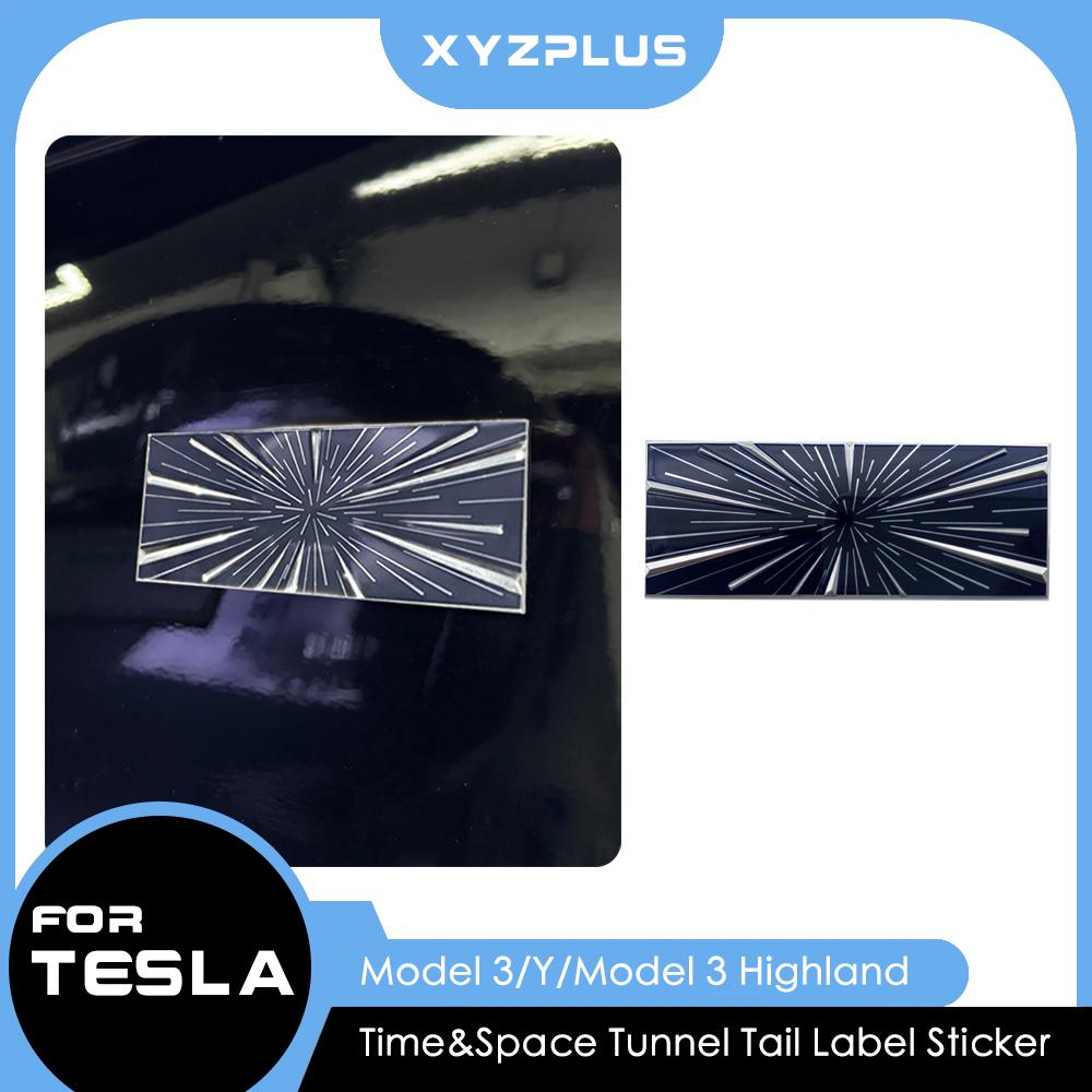 Логотип Тоннель Времени и Пространства Для Tesla Model 3 Y S X Значок на Багажник Наклейки Стикер Model 3 Highland 2024 Аксессуары Performance