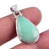 Natural Chrysoprase 925 Solid Sterling Silver Gift Jewelry Pendant 1.25'' S1P01