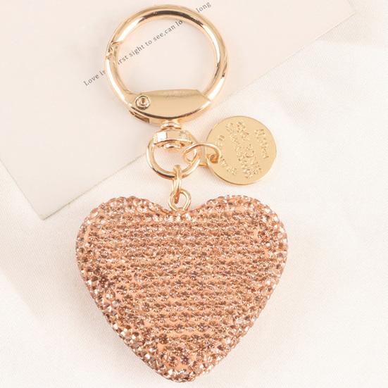 Блестящие сверкающие многофункциональные многоразовые подарочные аксессуары со стразами, металлический брелок для автомобиля в форме сердца, сумка, подвеска, брелок для ключей, кошелек