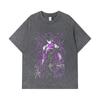 275 GSM Washed T-shirts 100% Cotton Solo Leveling V22 Print Unisex Heavy Cotton T Shirt