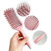 Щетка для волос с мягкой щетиной, массажная для кожи головы, женская вентилируемая расческа для вьющихся волос, расческа для укладки волос, парикмахерский инструмент для девочек