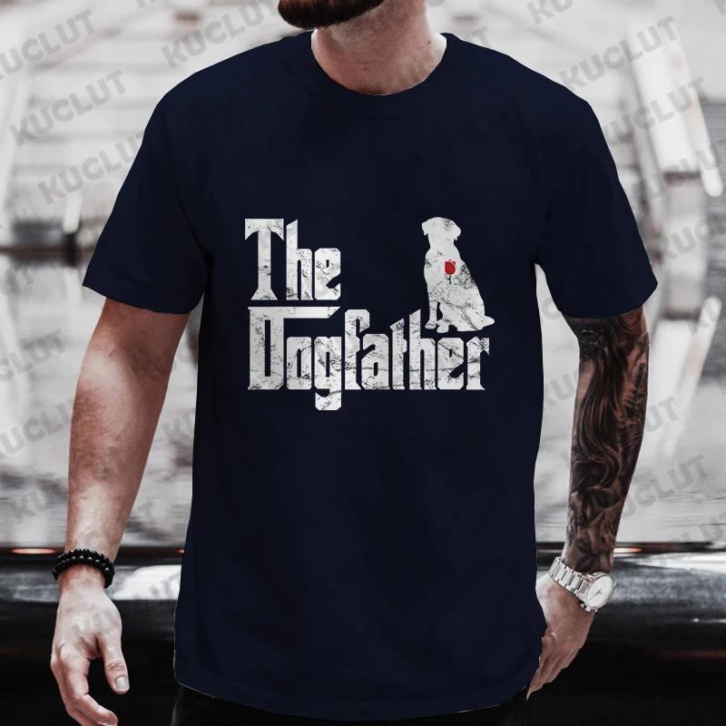 Casual T-Shirt for Men Funny The Dog Father Golden Retriever Godfather Oversized Mens T-Shirt Funny Fashion Summer Clothes