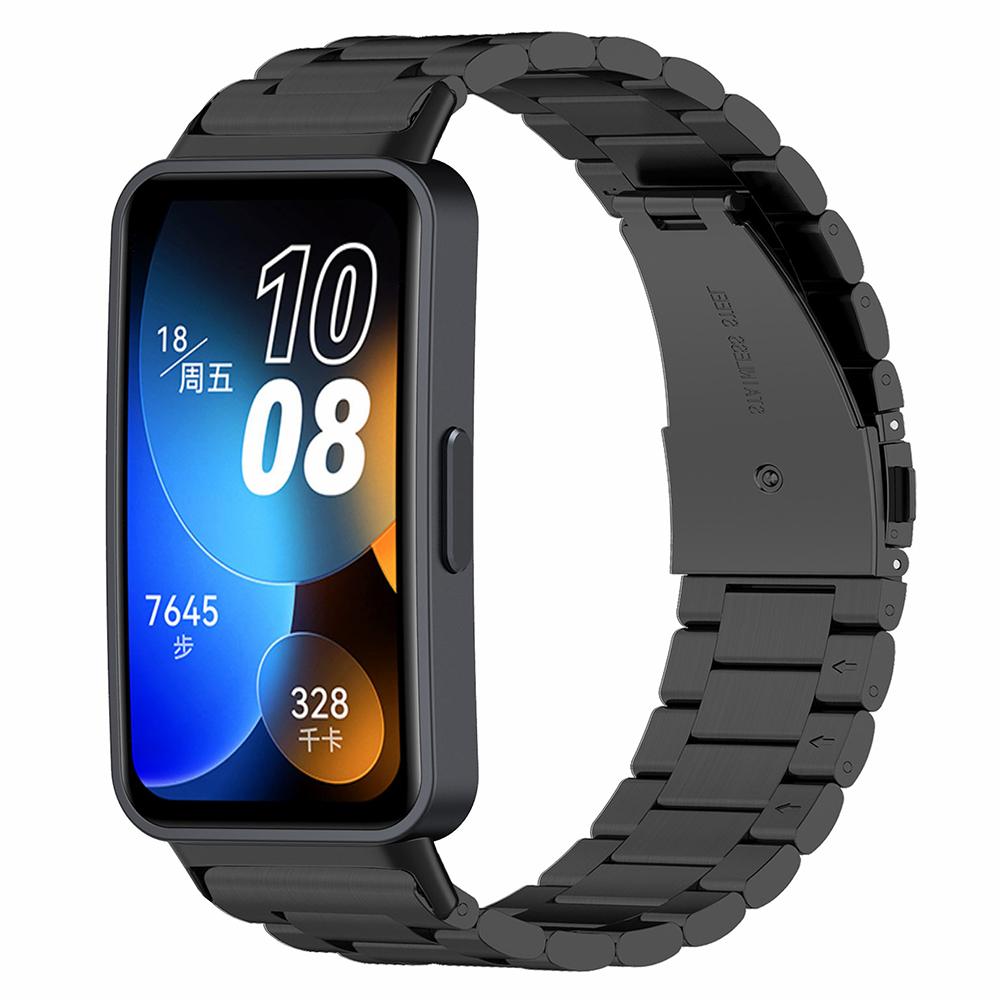 Для Huawei Band 8/Band 8 NFC/Band 9/Band 9 NFC Ремешок для часов из нержавеющей стали с 3 звеньями, сменный ремешок для умных часов