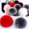 DIY Colorful Faux Fur Ball Dark Buckle Faux Fox Fur Pompom Ladies Caps Shoes Accessories