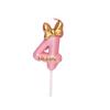 Pink Bow Number Candle for Birthday Cake - Creative Princess Party Decoration