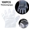 100pcs/500pcs  Disposable Transparent PE Gloves Restaurant Kitchen Beauty Hairdressing Plastic Gloves, Ultra Thick Type
