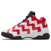 Basketball Stripe Colour-Blocking Casual Comfortable Non-Slip Mid Top Vintage Basketball Shoes Women's White Red