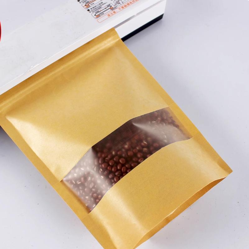 Крафт-бумажный самоклеящийся пакет, утолщенный пакет для пищевых продуктов, влагозащищенный герметичный пакет для чая/закусок, упаковка для чая пуэр/выпечки/кофейных зерен/образцов