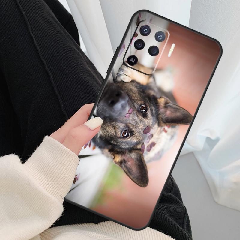 German Shepherd Dog Case For Oppo A40 A60 A80 A5 Pro A15 A16 A17 A57 A77 A94 A74 A54 A76 A96 A18 A38 A58 A78 A98