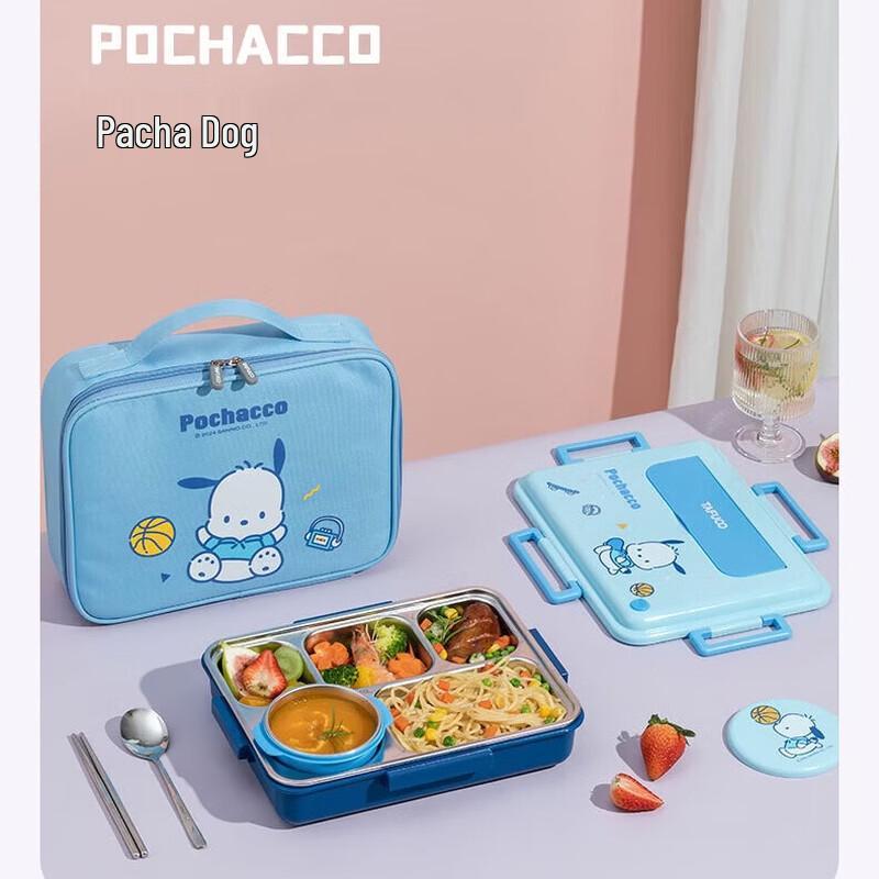 TAFUCO Sanrio Pochacco 1,5 л, 5 отделений, ланч-бокс из нержавеющей стали 316
