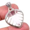Natural Lemon Quartz Gemstone 925 Solid Sterling Silver Gift Pendant 1.5" D0l71