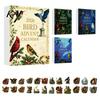 Holiday Countdown Gifts Bird Themed Advent Calendar, 24Pcs Acrylic 2D Ornament Set with Christmas Window Decorations Hanging String, Tree Decor, Gift