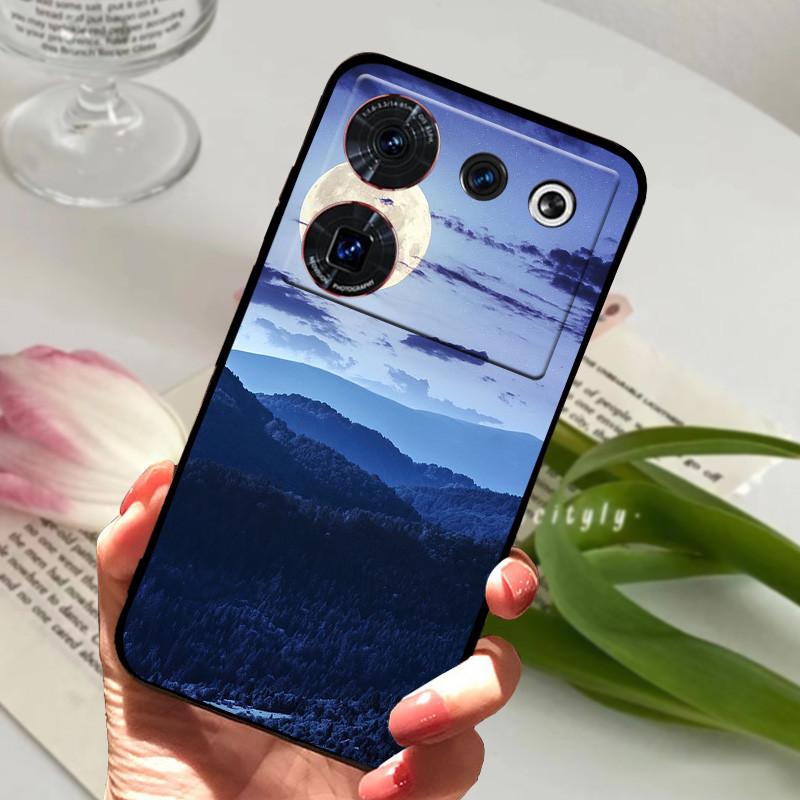 Чехол для ZTE nubia Z50 Ultra, чехол, мягкая печать, силикон, ТПУ, черный бампер, крышка для задней панели телефона ZTE nubia Z60 Ultra, Coque z50Ultra