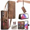3-in-1 Luxury Leather Wallet Case for Samsung A13/A14/A15/A17...S21/S22/S23...w/ Stand, Shockproof, RFID, Multi-Slot & Zipper