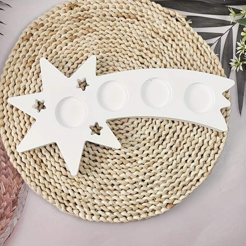 1 шт. Силиконовые формы для литья смолы Звезда Кристалл Подсвечник Формы DIY Эпоксидная смола Декоративные формы DIY Гипсовый Подсвечник