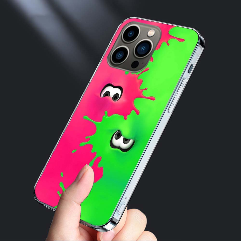 Игровой чехол для телефона S-Splatoons для iPhone 16E 15 Pro 14 Plus 17E 16 17 Pro Max Air 11 12 13 Mini Ударопрочный Capa Милый чехол TPU