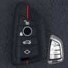 For BMW 2 3 5 6 7 Series X1 X2 X3 X5 X6 2023 2022 2021 Remote 4 Button Silicone Key Fob Ring Chain Case Cover Holder Protector