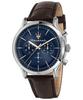 Epoca Хронограф Синий Циферблат Кожаный Ремешок Кварцевые R8871618014 100М Мужские Часы