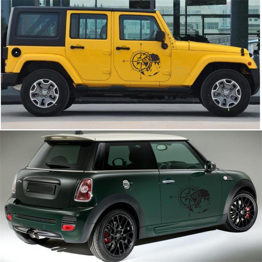 Наклейка на капот автомобиля компас тотем Черная наклейка компас на дверь автомобиля Авто виниловая наклейка на капот Ст