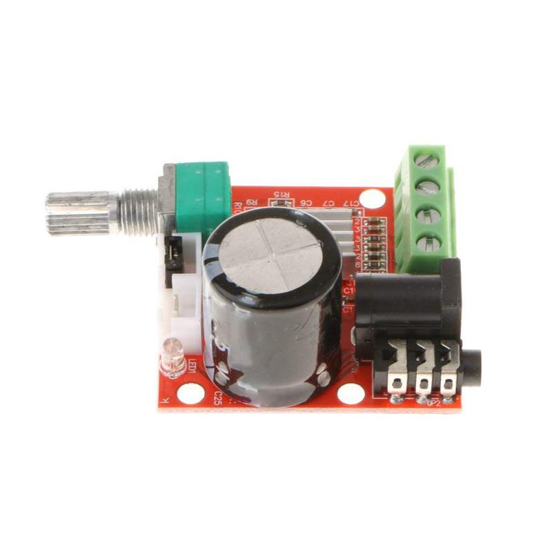 10 Вт + 10 Вт PAM8610, мини-аудио усилитель мощности, плата модуля, ручка регулировки громкости, класс D, 7,5 В-15 В постоянного тока