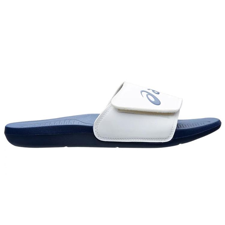 Asics Прочные Легкие Резиновые Шлепанцы-Слайды Унисекс Обувь Белый Синий 1173A005-100