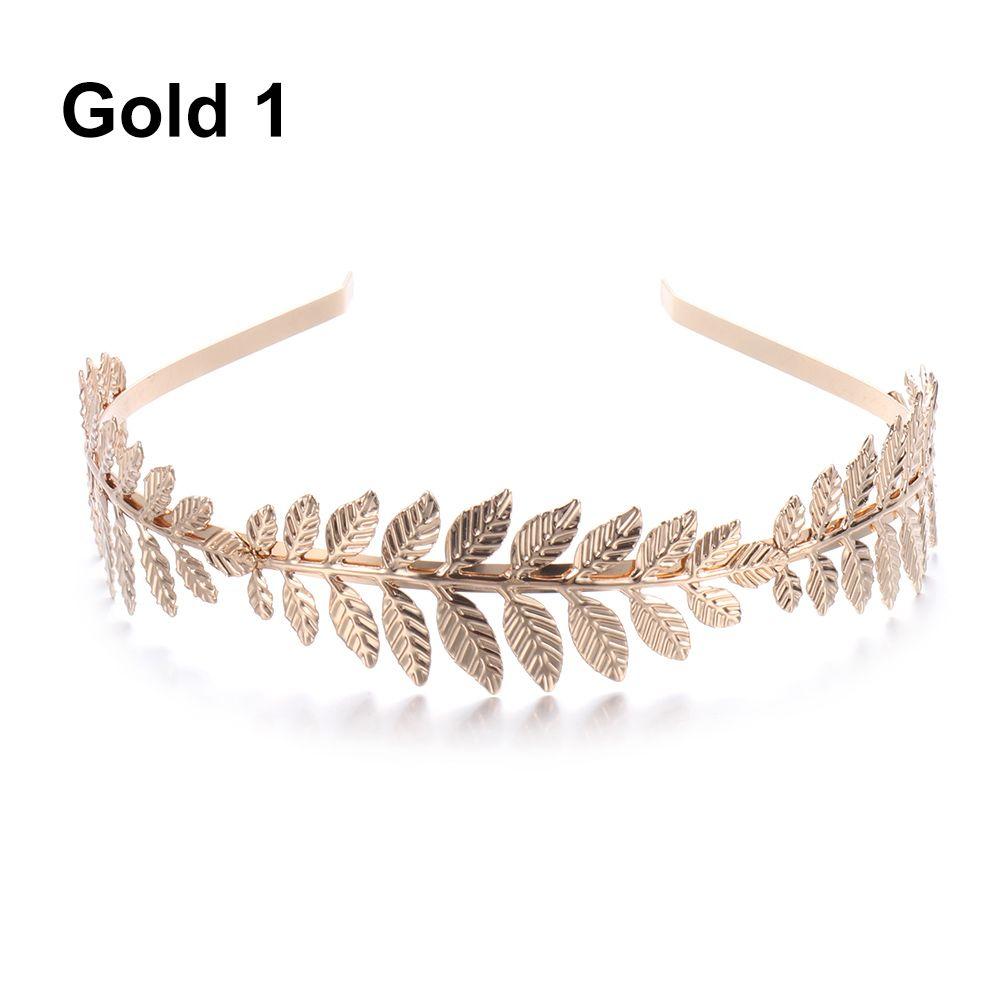 Тиара Головной убор Повязки для волос Золотые листья Венок Листья Обруч для волос Свадебная Корона для волос Свадебные Повязки на голову