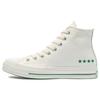 Chuck Taylor All Star Стильные Универсальные Высокие Кеды из Канваса Унисекс Ретро Белые Зеленые