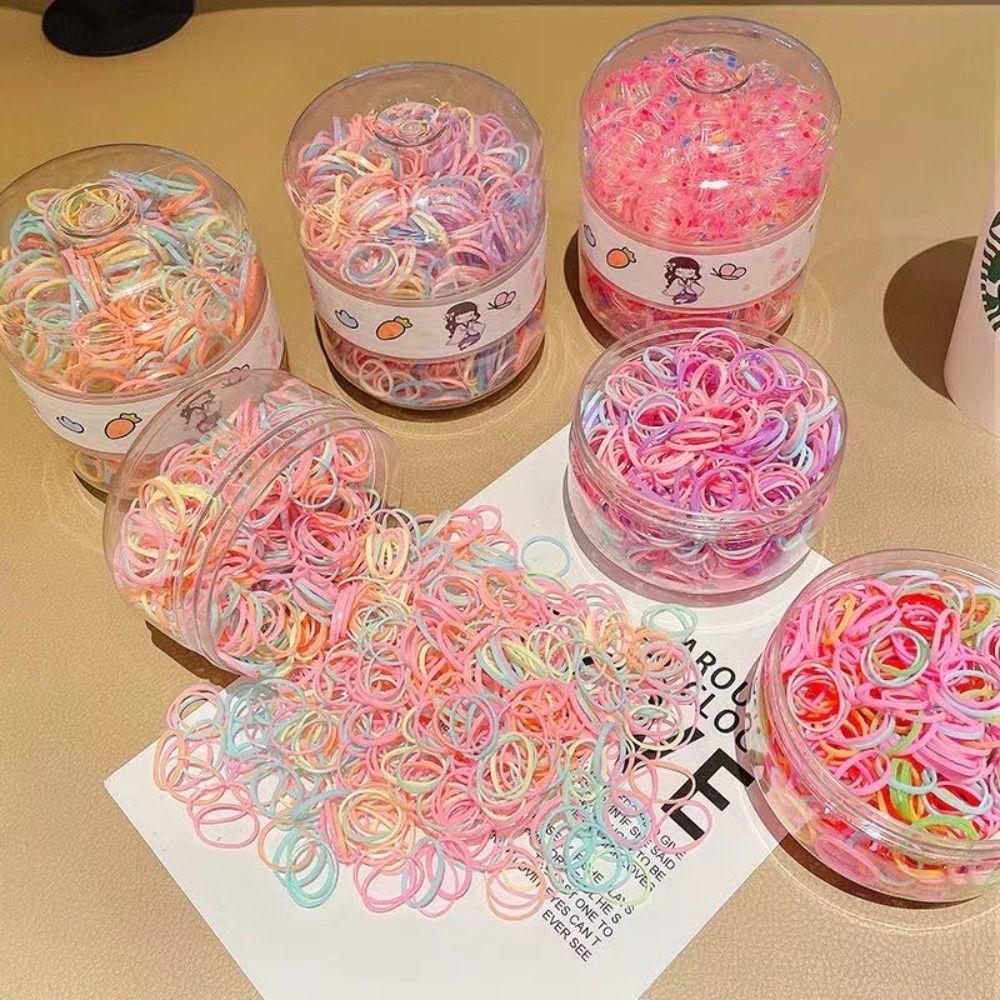 600 шт. Резинка для волос без вреда для волос, милая детская веревка для волос, модные аксессуары для волос, для малышей