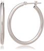 K10 White Gold Hoop Earrings X [Stella.J] stellar.J (2mm 25mm) PG_0023D_-01