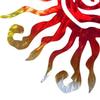 ABUL-Солнечный Бог Металлическое Настенное Искусство Декор для Помещений/Улицы - 12,2 дюйма Коралловый Ржавчитый Настенный Декор Для Спальни, Сада, Патио И Фермерского Дома