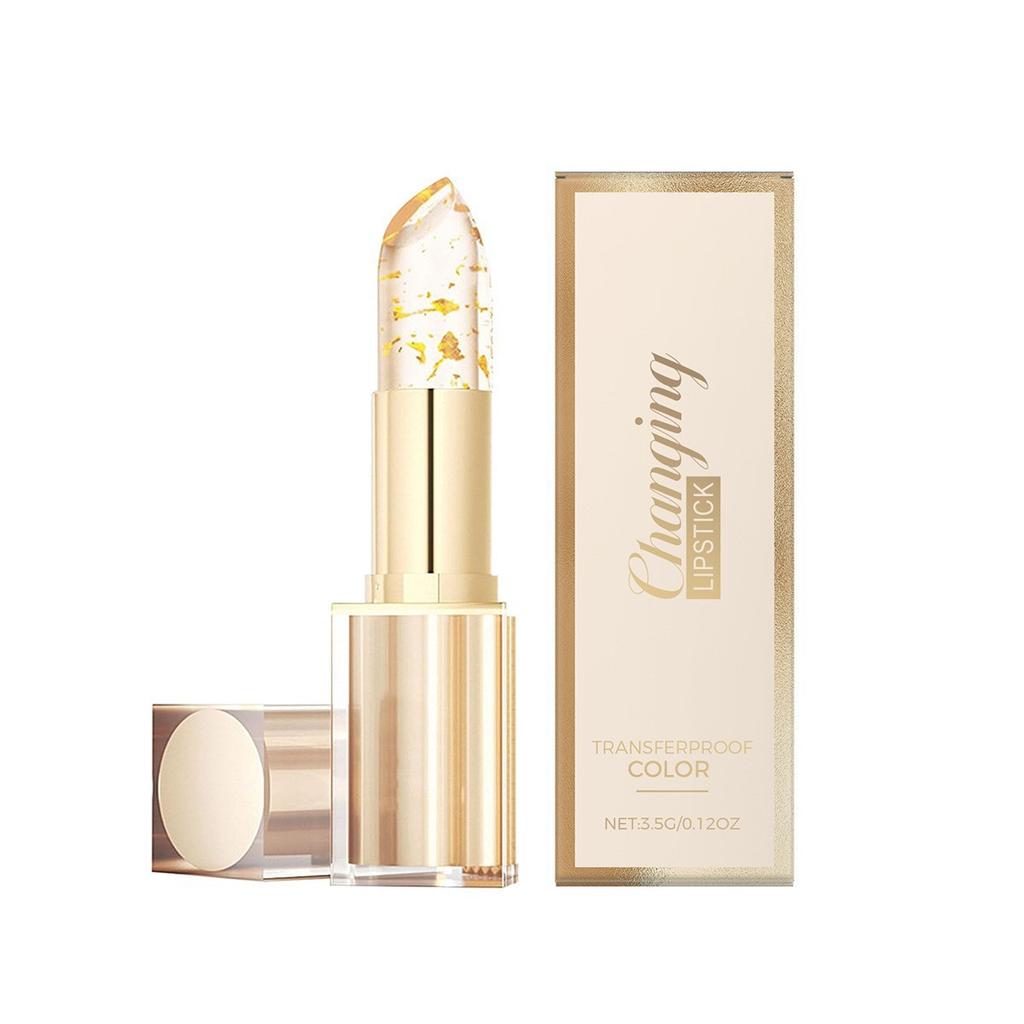 COLORED Gold Foil Color Changing Lipstick Moisturizing Long-Lasting Transferproof