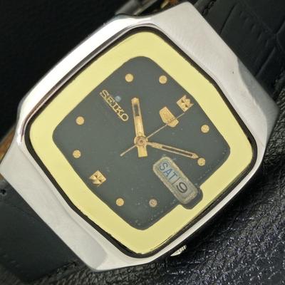 ЭЛЕГАНТНЫЕ МУЖСКИЕ АВТОМАТИЧЕСКИЕ НАРУЧНЫЕ ЧАСЫ SEIKO 5 JAPAN С ОРИГИНАЛЬНЫМ ЦИФЕРБЛАТОМ a426322-2