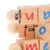 Wooden Reading Blocks Short Vowel Rods Flash Cards Alphabet Puzzle Educational Toy Sight Words