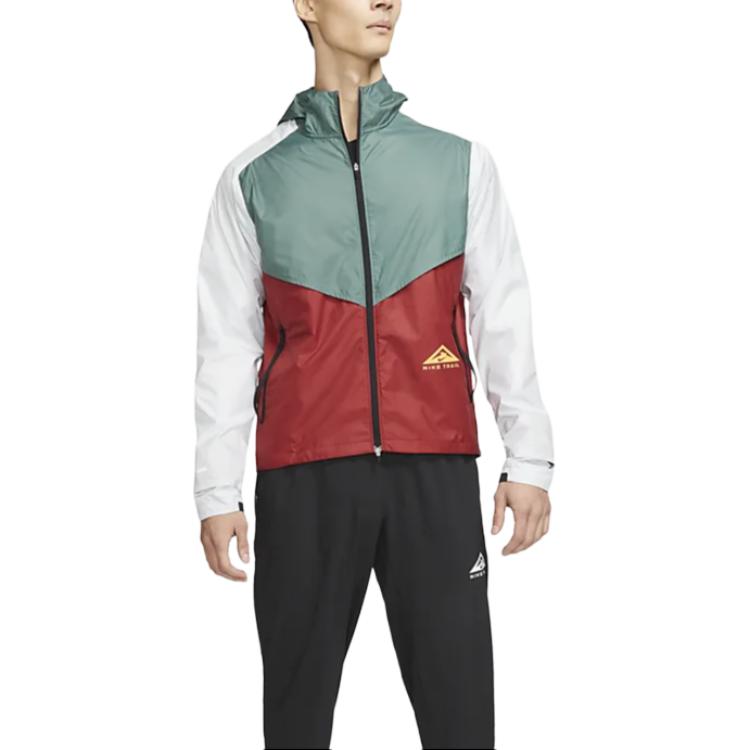 Nike Мужская куртка с капюшоном и принтом логотипа, верхняя одежда Spearleaf-Green CZ9055-387