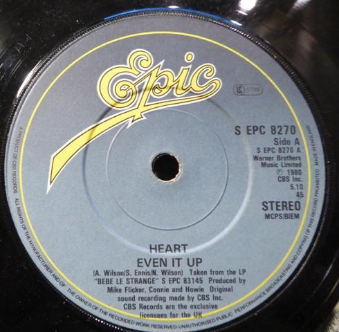 7inch Record HEART Even It Up SEPC8270 EPIC 1980 UK Rock Used