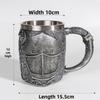 Viking V8V6 Viking Beer Mug Stainless Steel Mug Mug Resin Oak Barrel Water Mug