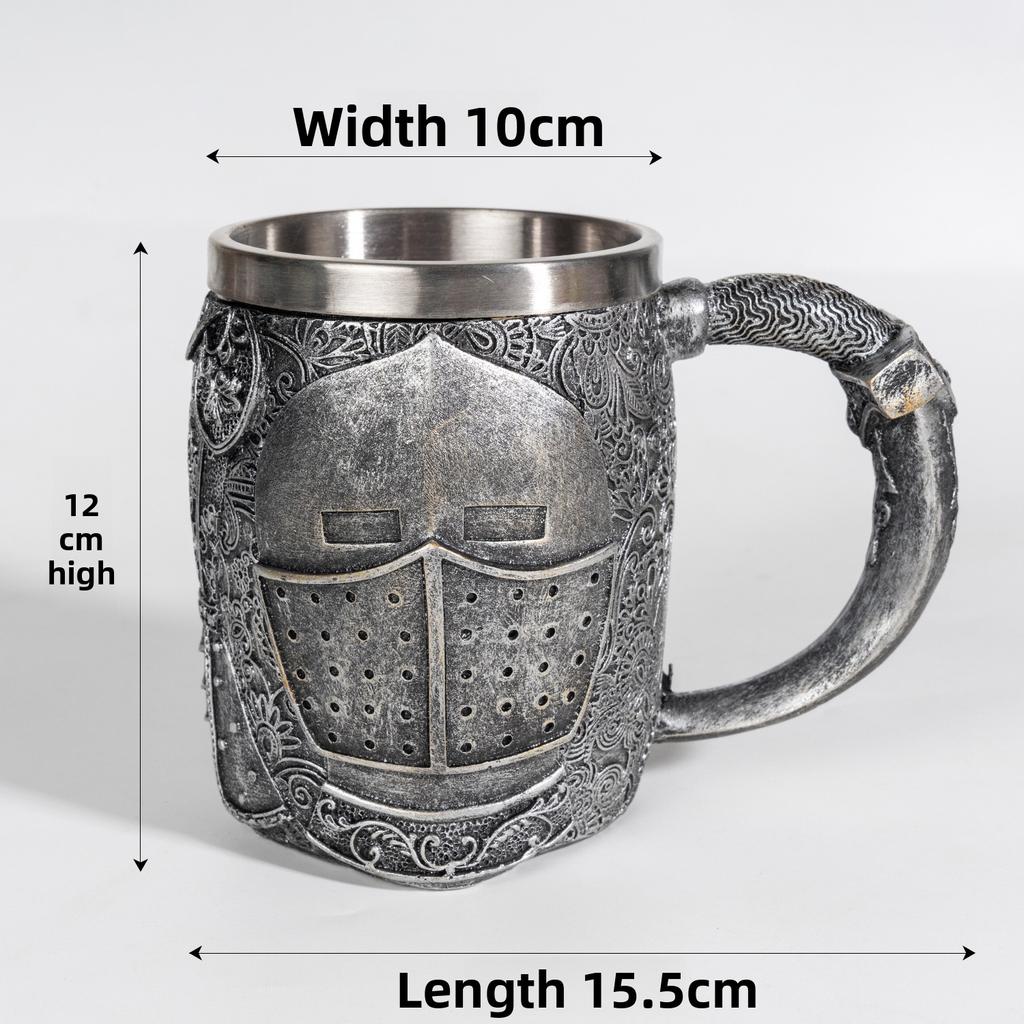 Viking V8V6 Viking Beer Mug Stainless Steel Mug Mug Resin Oak Barrel Water Mug