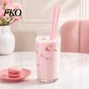 Comfortable Lip Straw Heart Shaped Straws, Food Safe PP Disposable Drinking Rounded Pink Gradient Design Sip Straws for Cocktail, Birthday Party Love