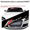 Car Front Back Windshield Glass Sticker Reflective Self-adhesive Sport Decal
