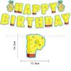 SpongeBob Party Supplies Set, Edgy Birthday Theme Banner Cake Topper Balloon Combo, Kids Fun Party Decorations