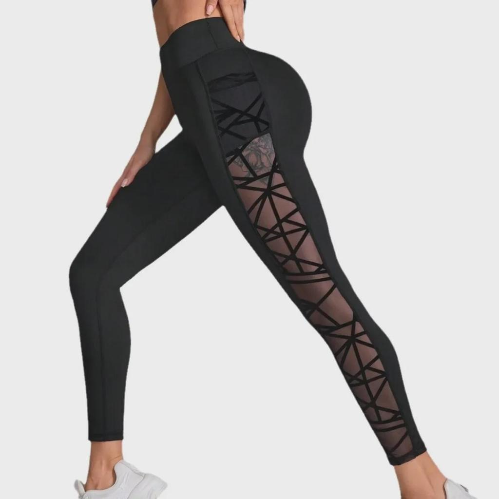 Штаны для йоги с высокой талией и карманами - женские леггинсы для фитнеса с подтяжкой бедер