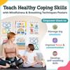 Calm Down Corner Posters – Feelings Chart for Kids, Preschool Classroom Toddler, Quiet Time Area, Coping Skills, Therapy Supplies, Social Emotional