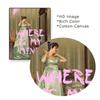 Funny Quote Poster Where Is My Mind Prints Vintage Altered Art Lady Portrait In the Boudoir Pink Quotes Canvas Painting Decor
