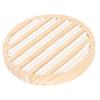 Ring Tray Round 6 Slots Solid Wood Scratch Proof Multi Purpose Ring Earring Jewelry Organizer White