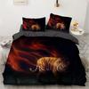 3D Printed Animal Tiger Comfortable Duvet Quilt Cover Pillowcase Bedding Set Children Bedroom Decoration Home Textile