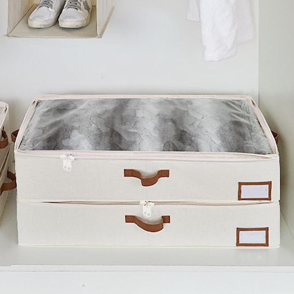 Контейнер для хранения под кроватью для организации одежды, обуви, складной ящик для хранения с легкодоступной застежкой-молнией, органайзер для одежды