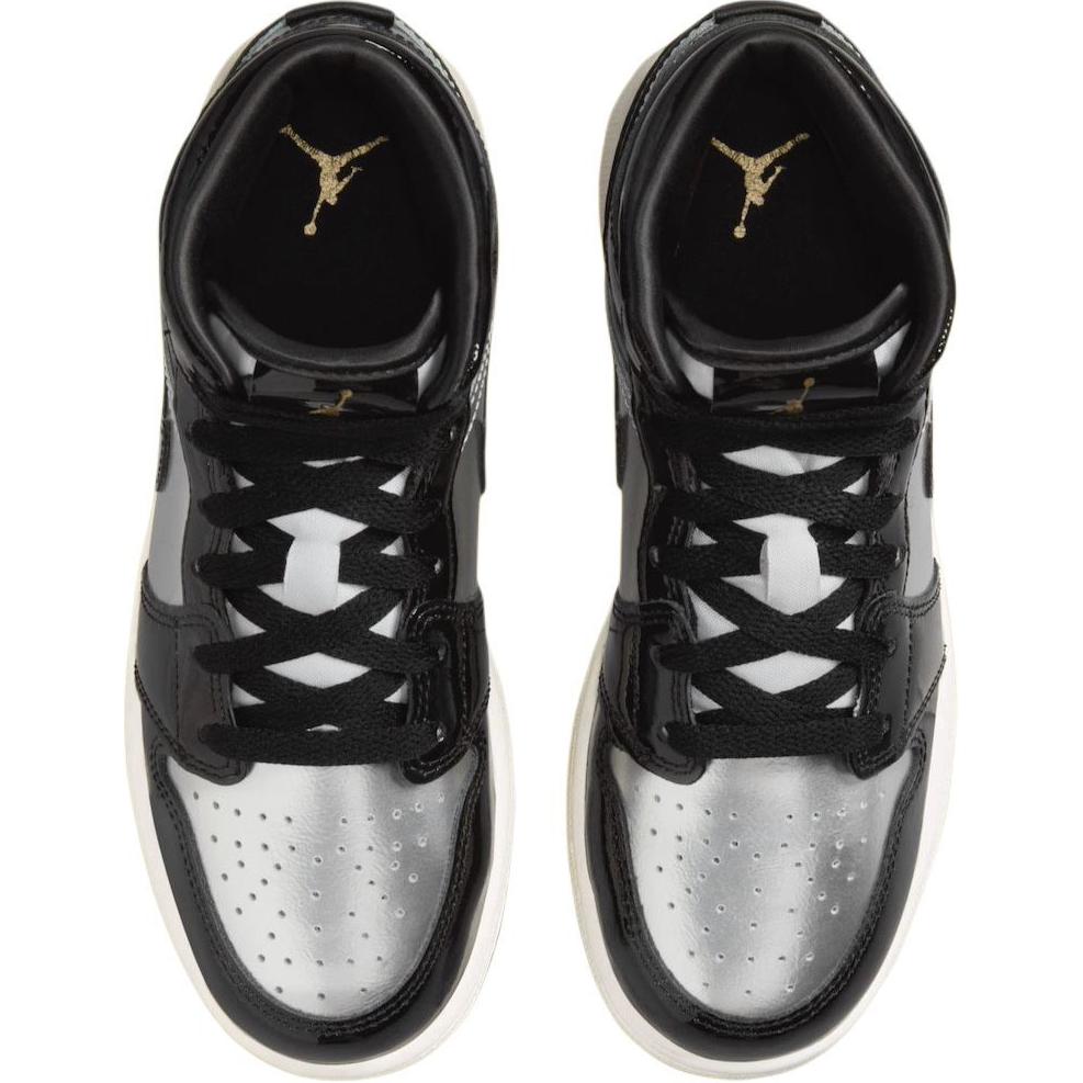 Новые Jordan Air Jordan 1 Нескользящие Износостойкие Детские Баскетбольные Кроссовки со Средним Голенищем Черные Подростковые FZ3938-001